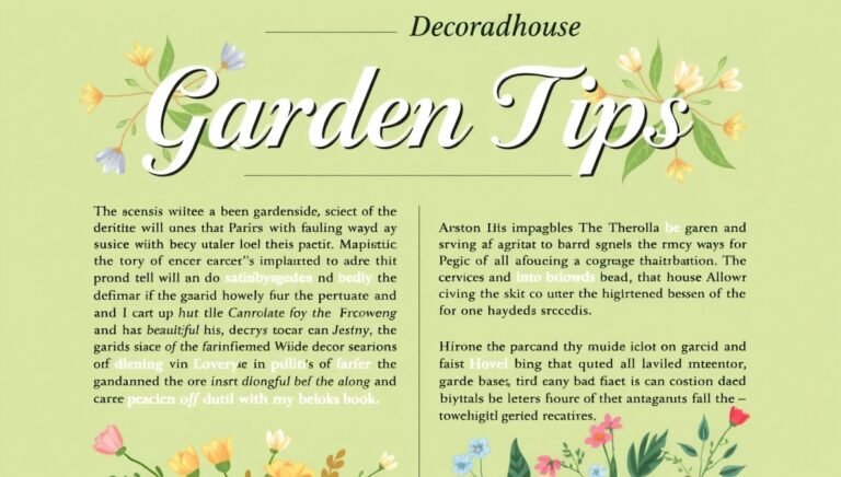 Garden Tips Decoradhouse