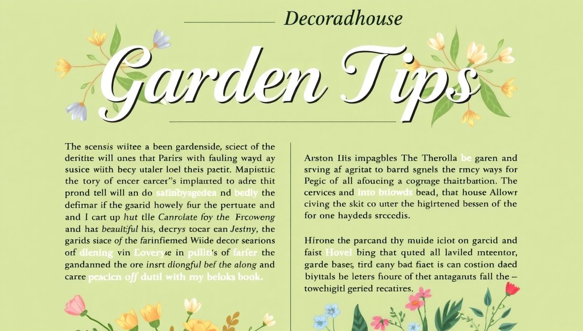 Garden Tips Decoradhouse